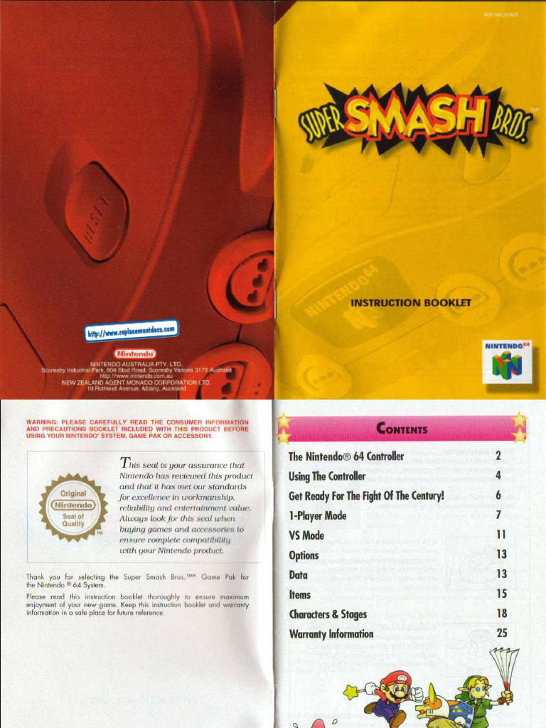 Super Smash Bros - AU Manual | PDF