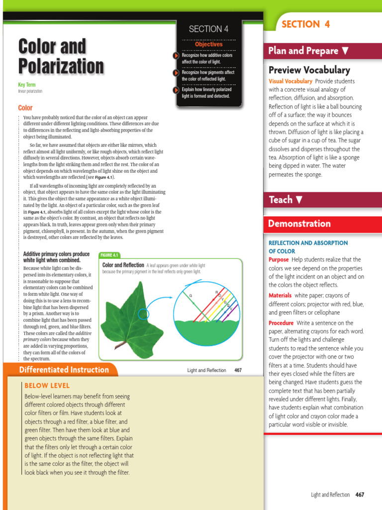 Color and Polarization Explained | PDF | Polarization (Waves) | Color
