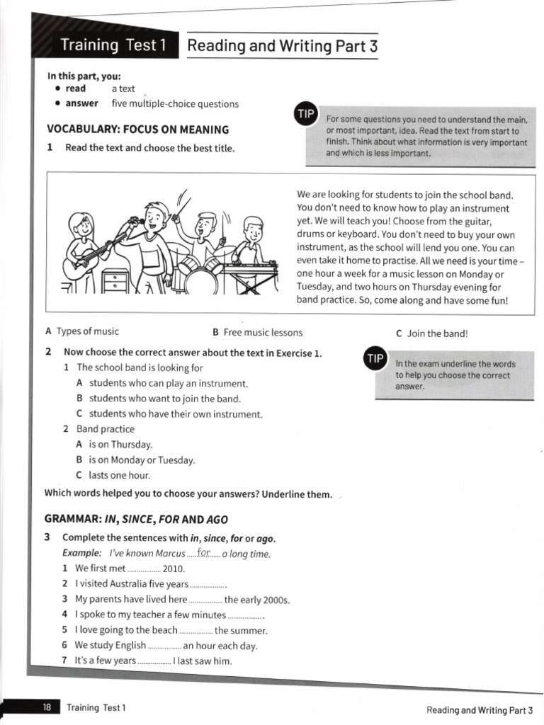A2 Key For Schools - Group A - Class 2 | PDF