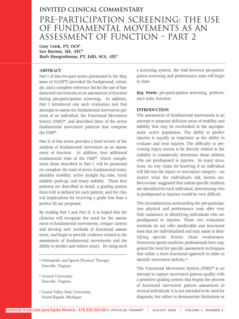 Fundamental Movement Screening Insights | PDF | Anatomical Terms Of ...