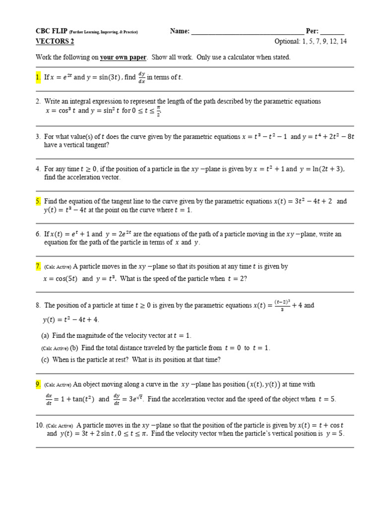 Particle Motion in the XY Plane | PDF | Acceleration | Velocity