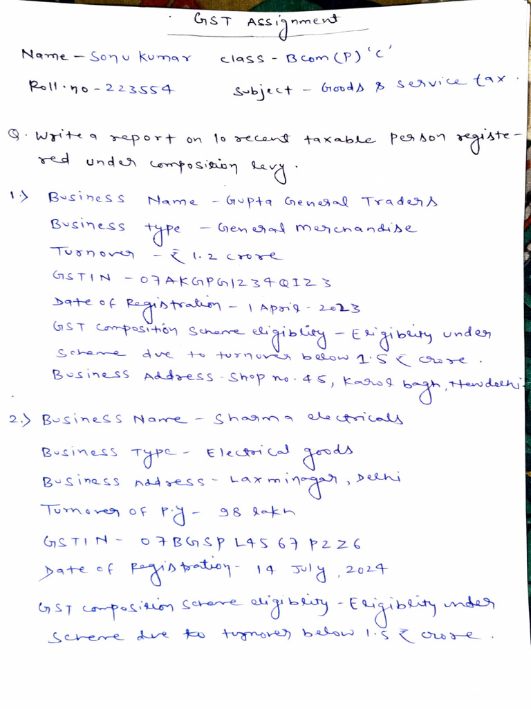 GST Assignment | PDF