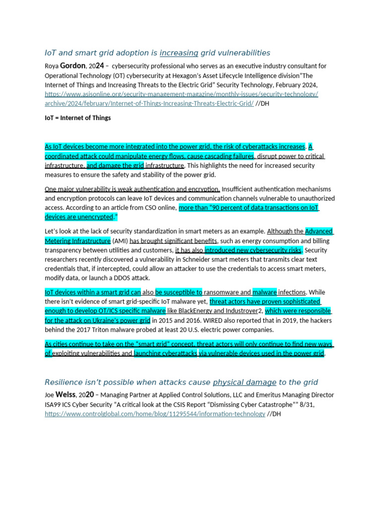 IoT and Smart Grid Adoption Is Increasing Grid Vulnerabilities | PDF ...