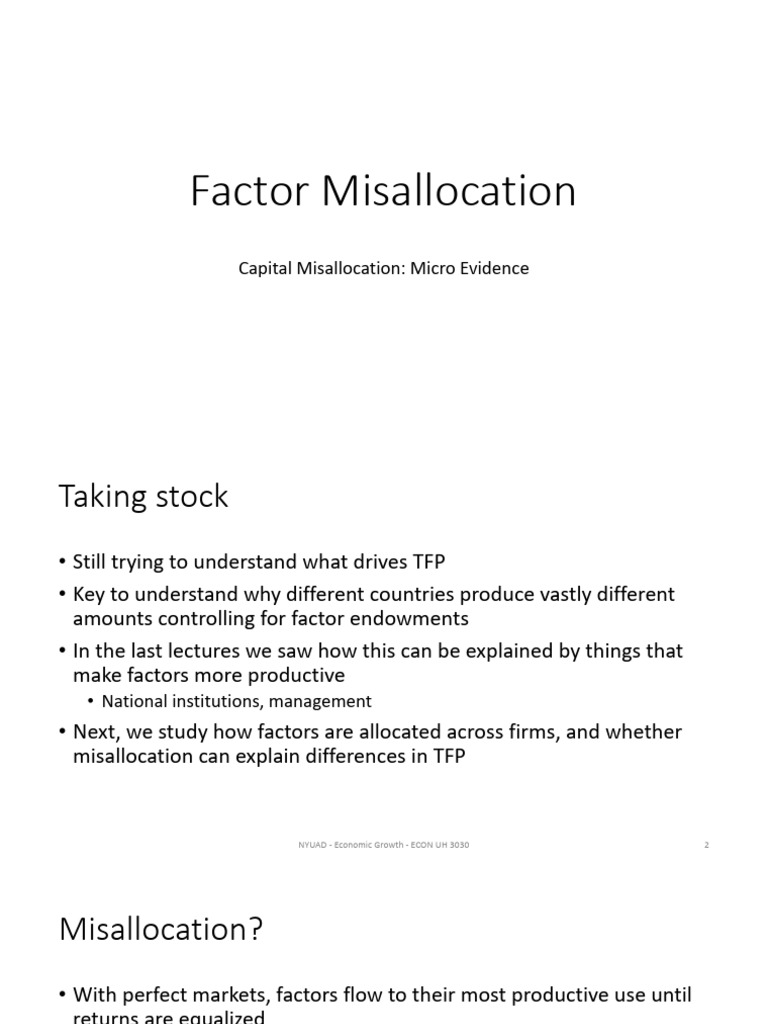 Slides 20 CapitalMisallocation1 | PDF | Perfect Competition ...