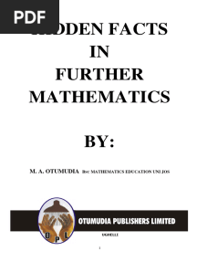 Ssce Hidden Facts in Further Maths