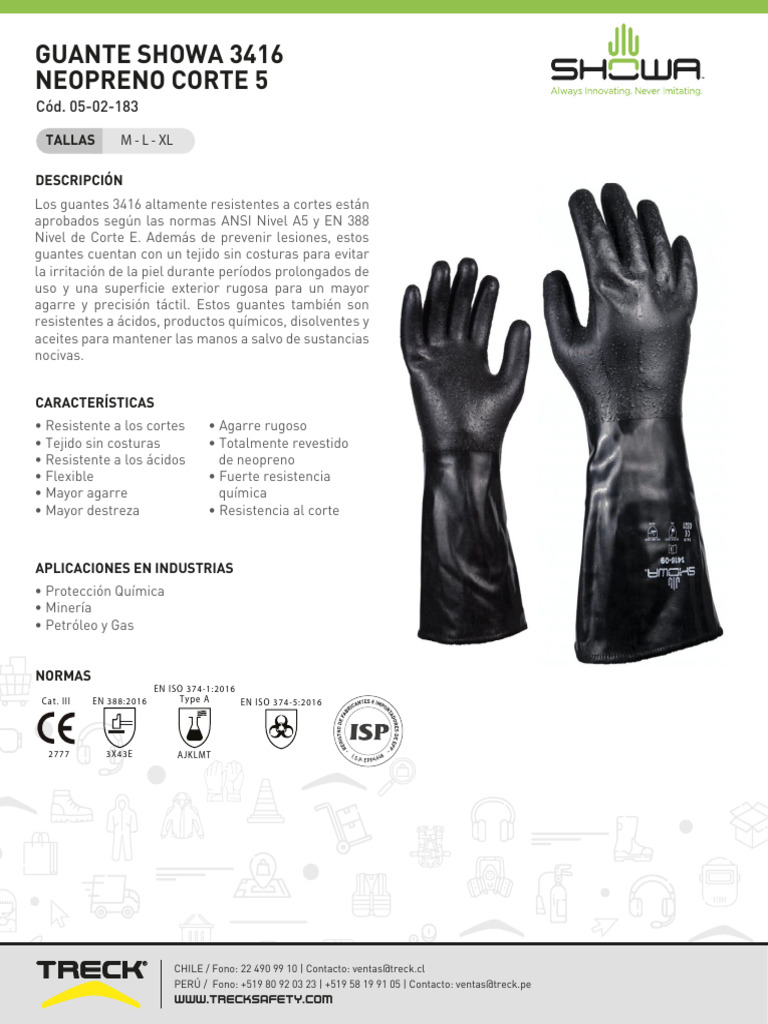 Guantes Showa 3416: Protección Avanzada | PDF