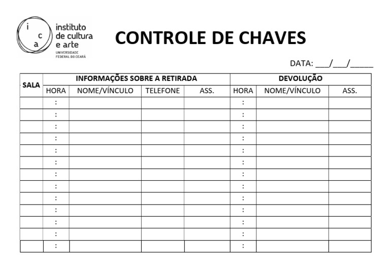 Controle de Chaves 2022 | PDF