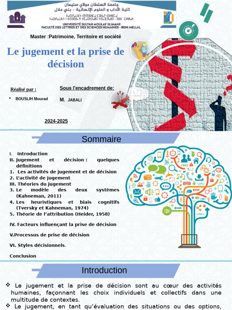 Jugement et prise de décision expliqués | PDF | Sciences cognitives ...