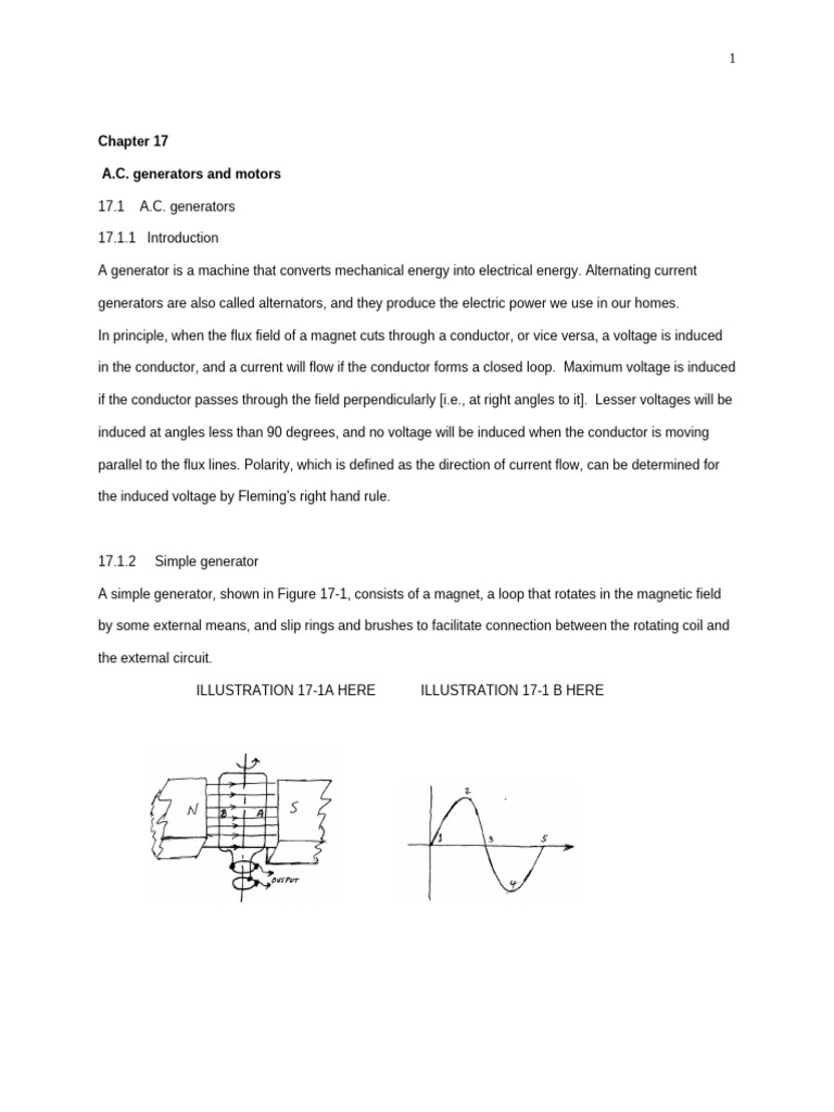 Comparing A.C. and D.C. Generators and Motors | PDF | Electric Motor ...