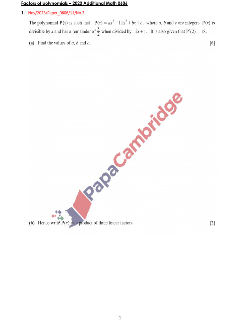 2023 Additional Math Past Papers | PDF | Mathematical Concepts ...