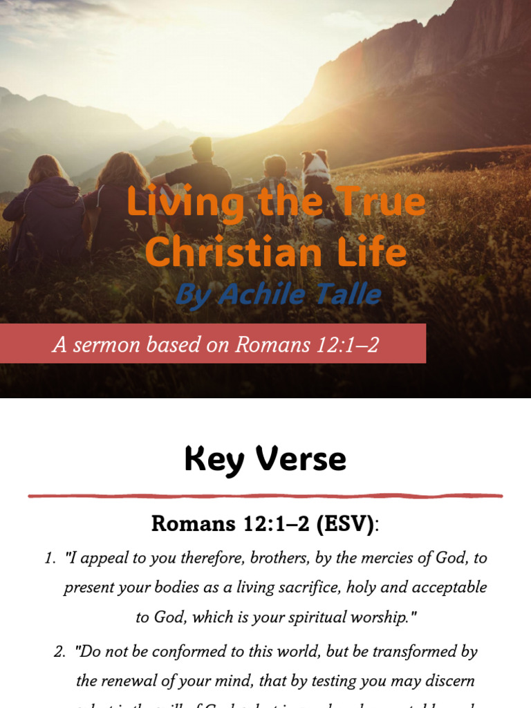 Transformative Christian Living Sermon | PDF