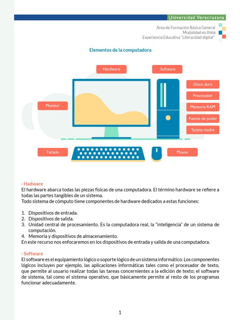 Componentes Esenciales de una Computadora | PDF | Hardware de la ...