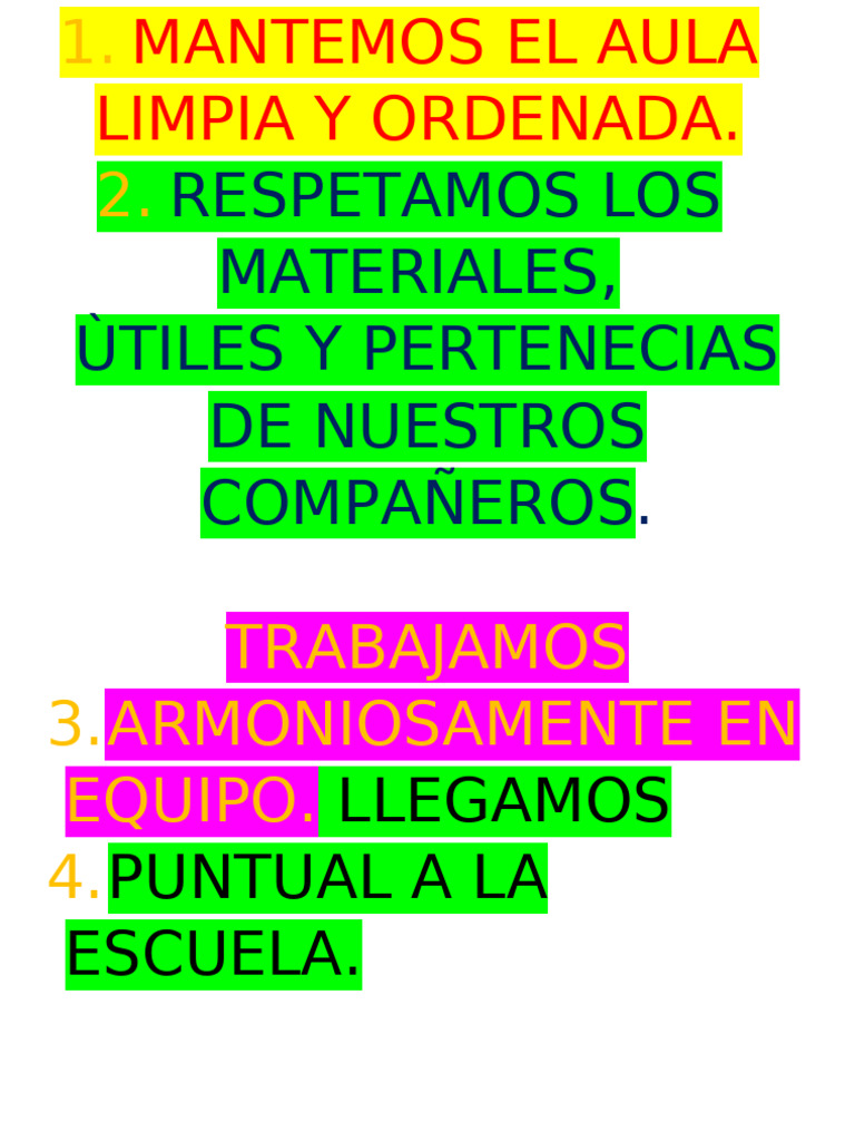 Mantener el Aula Limpia y Ordenada | PDF