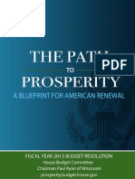 Republican Budget Proposal Path to Prosperity 2013