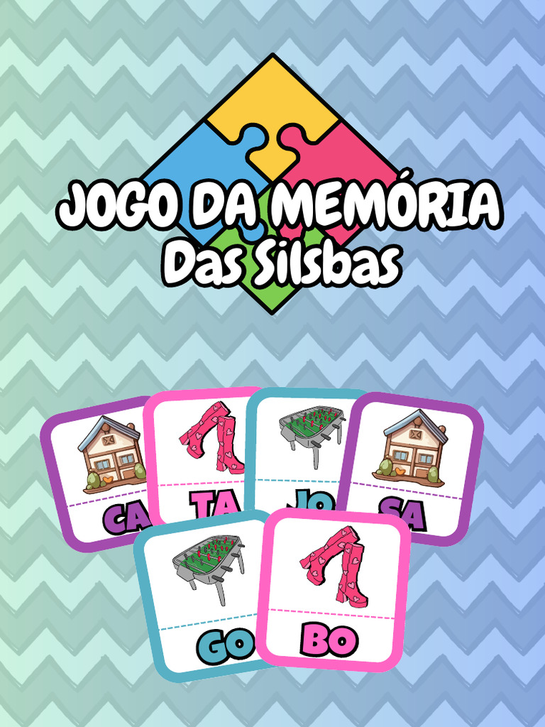 Jogo da Memória: Sílabas para Imprimir | PDF