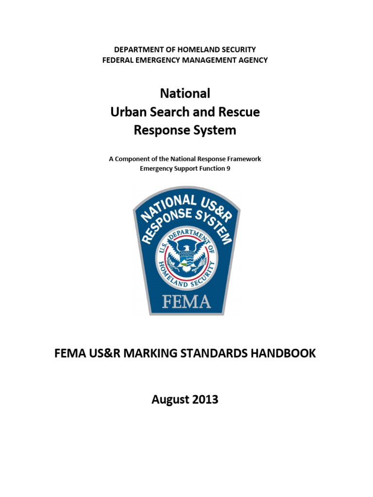 FEMA US&R Marking Standards Guide | PDF | Federal Emergency Management ...