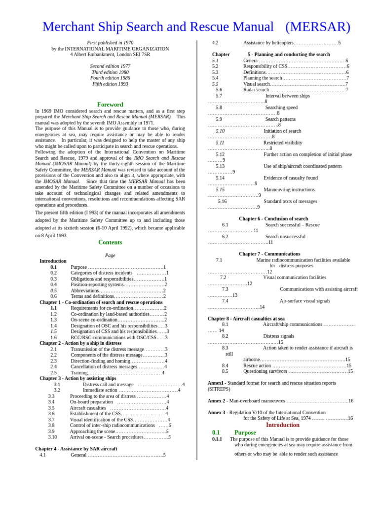 Merchant Ship Search and Rescue Guide | PDF | Search And Rescue ...