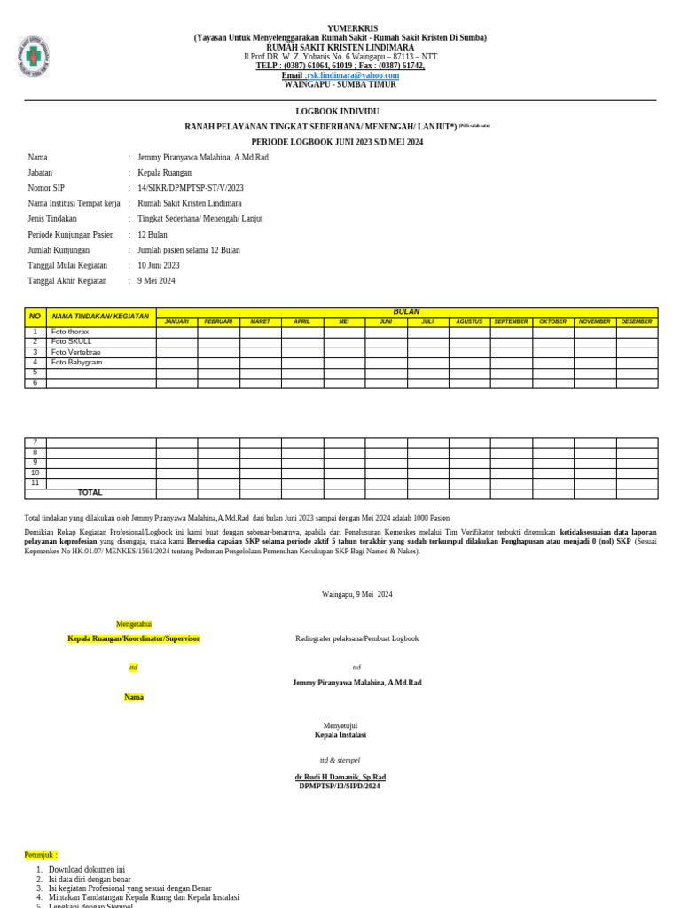 Logbook Radiografer 2023-2028 | PDF