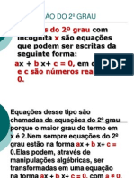 Equação do 2°Grau