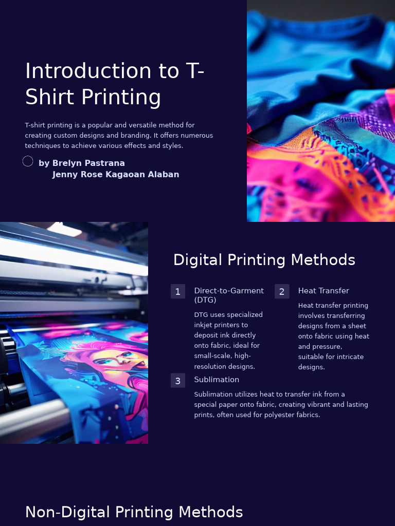 T-Shirt Printing Techniques Explained | PDF | T Shirt | Textiles