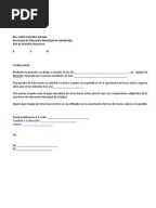Modelo. Solicitud Pago de Horas Extras