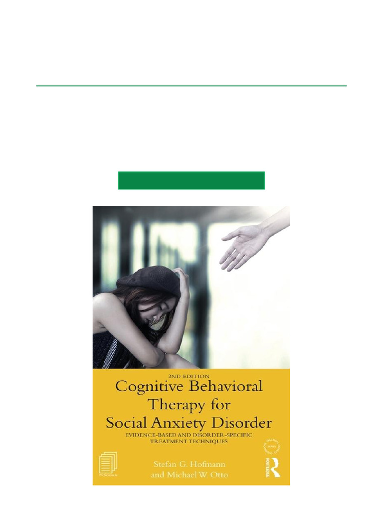 Quick Download Cognitive Behavioral Therapy For Social Anxiety Disorder ...