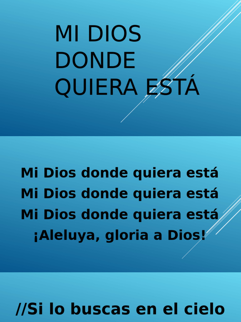 Mi Dios Donde Quiera Está | PDF
