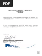 Certificado Porvenir