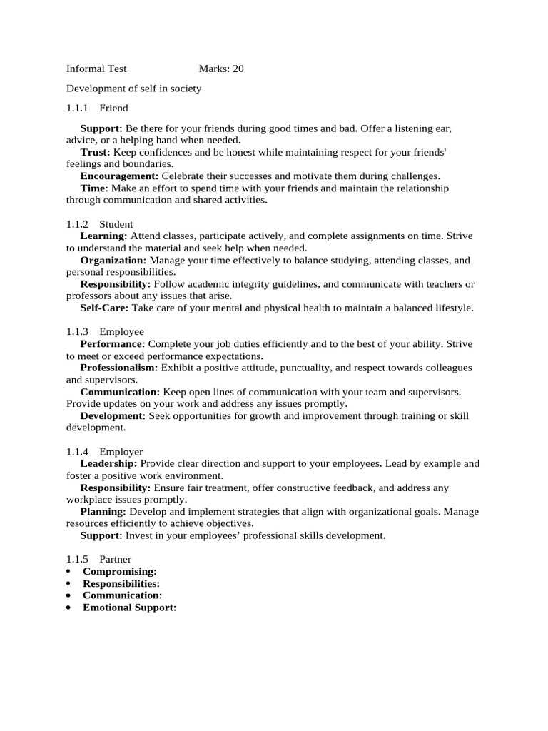Building Relationships in Society | PDF