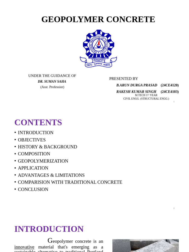 Geopolymer Concrete: A Sustainable Alternative | PDF | Concrete | Cement