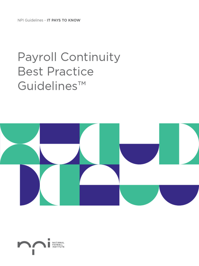 NPI Payroll Continutiy Guidelines ENG | PDF