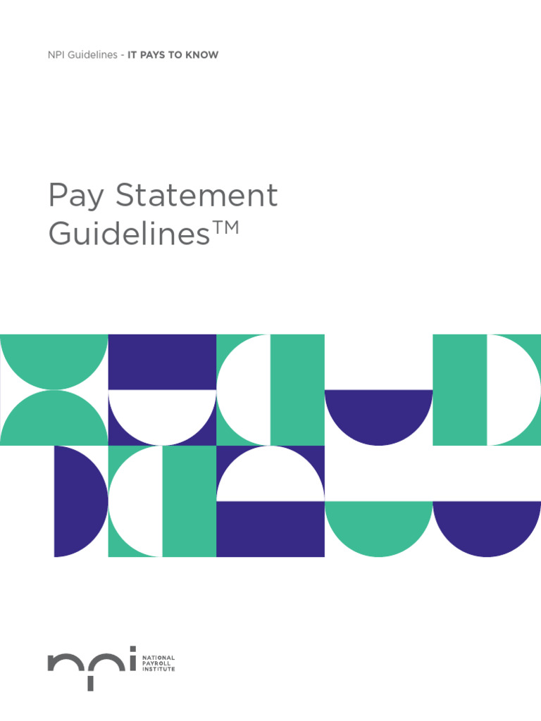 NPI Pay Statement Guidelines ENG | PDF