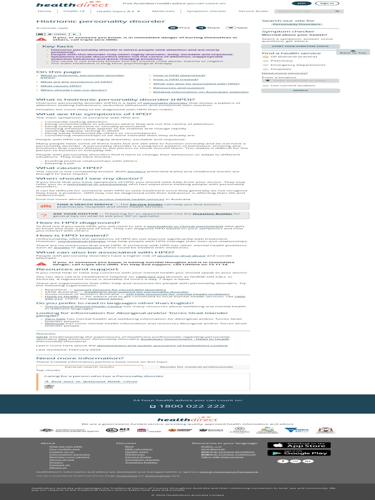 Understanding Histrionic Personality Disorder | PDF | Mental Disorder ...