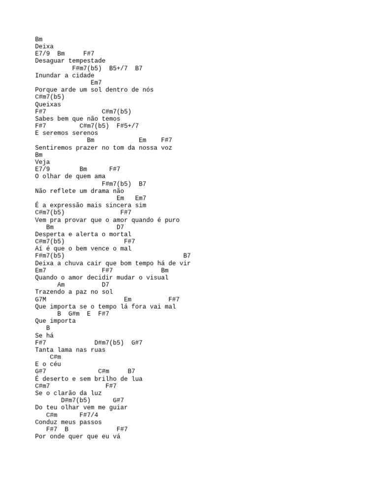 Lama nas Ruas: Letra e Cifras | PDF