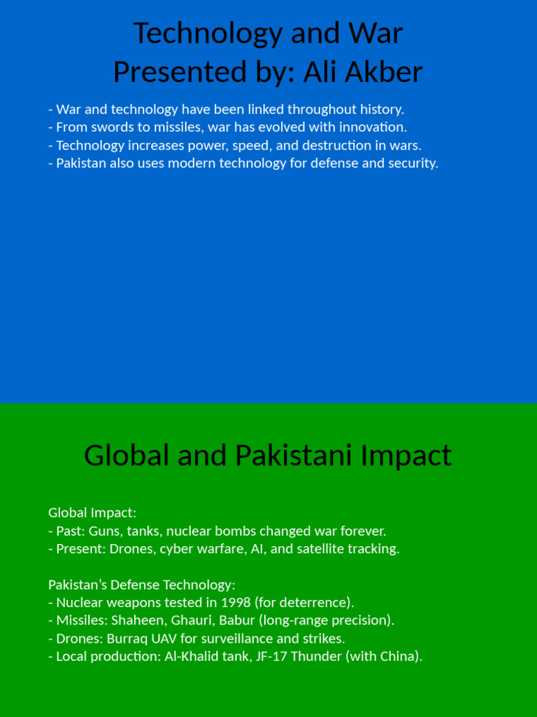 Technology's Role in Modern Warfare | PDF