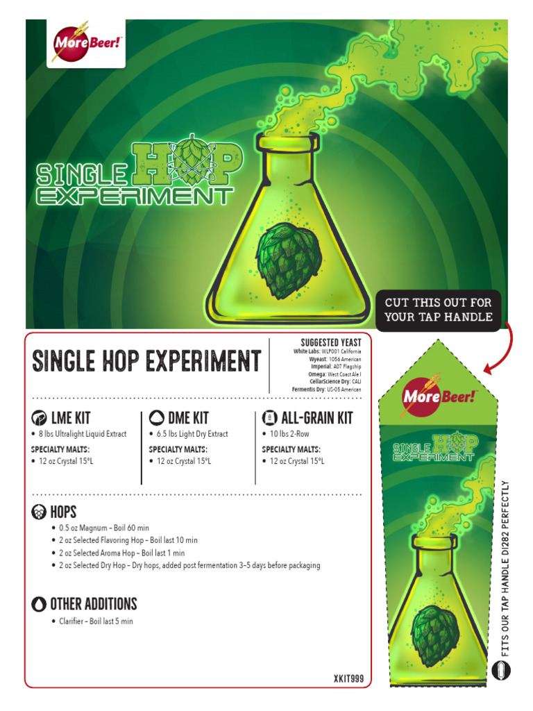 KIT999-KIT999-Single Hop Experiment (QR) | PDF | Brewing | Hops