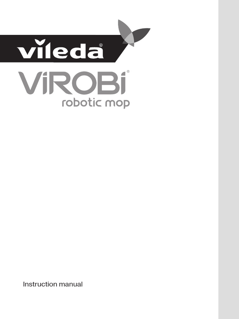 Virobi Robotic Mop Instruction Manual | PDF | Battery Charger | Recycling