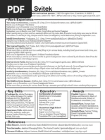 Download Patrick Svitek - Resume 2012 by Patrick Svitek SN86141014 doc pdf