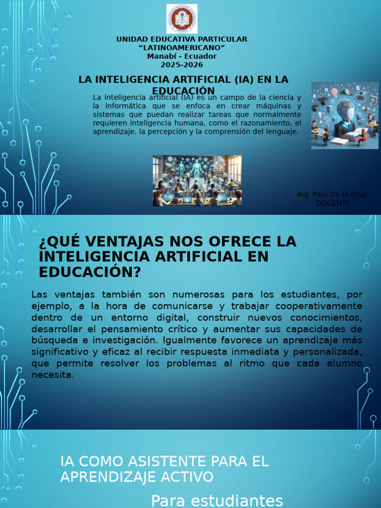 Ventajas y retos de la IA en educación | PDF