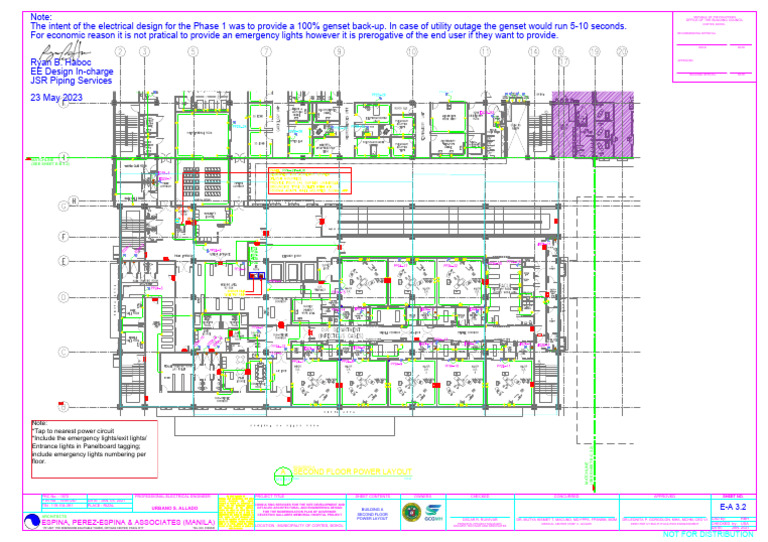 BLDG A 2F Emergency Lights - Signed | PDF | Power (Physics) | Electricity