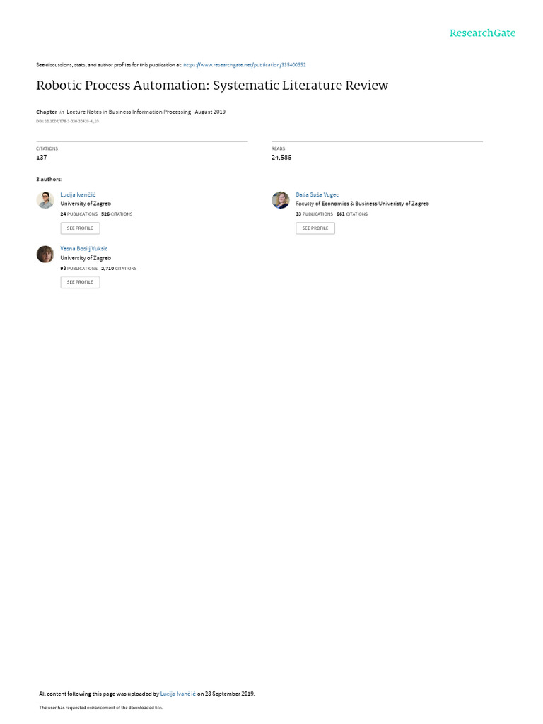 Robotic Process Automation Review | PDF | Business Process Management ...