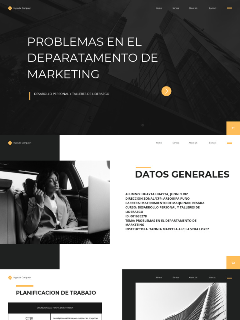 Orange Black Modern Digital Marketing Presentation | PDF | Las ...