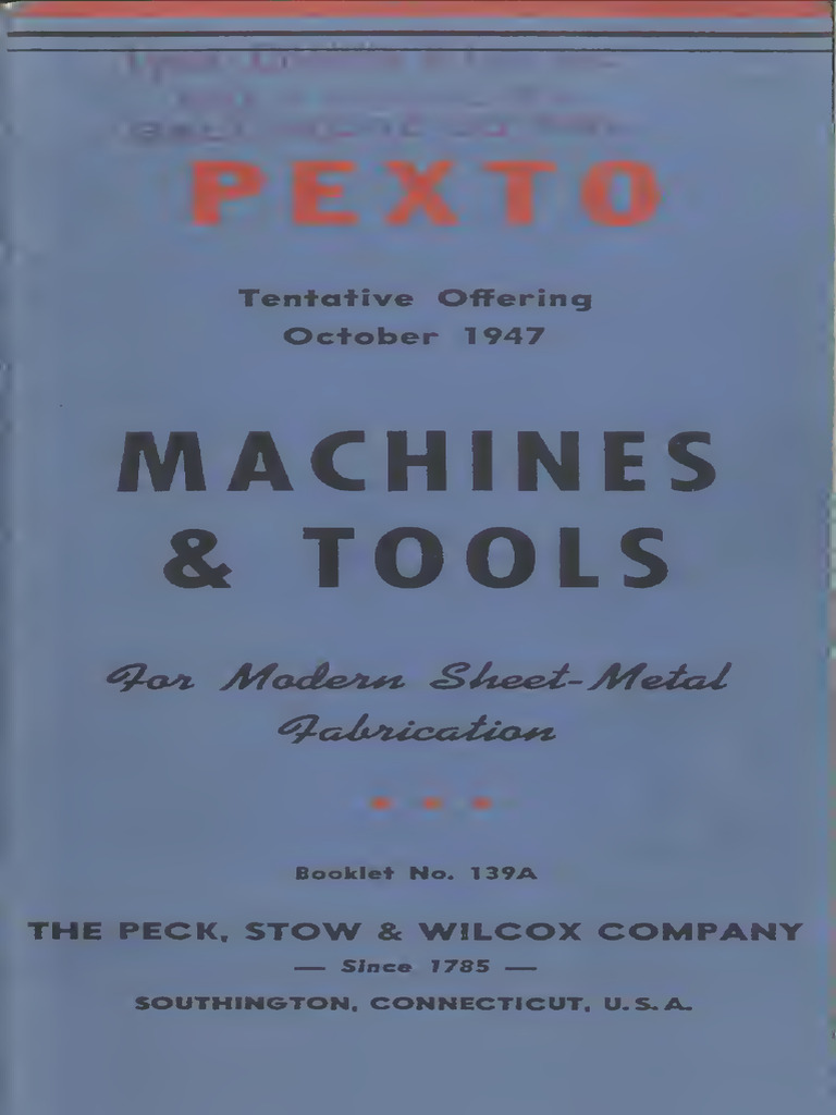 PEXTO Sheet Metal Machines Catalog | PDF | Sheet Metal | Belt (Mechanical)