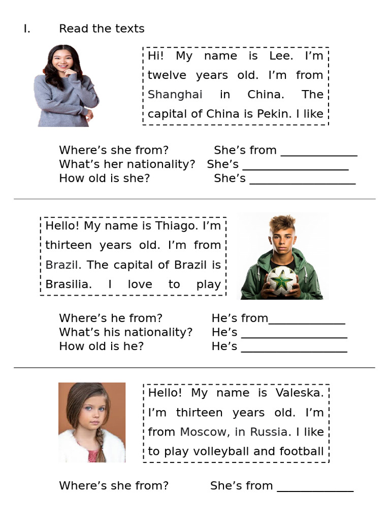 Countries and Nationalities Text | PDF