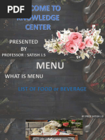 Restaurant Menu Sections Overview | PDF