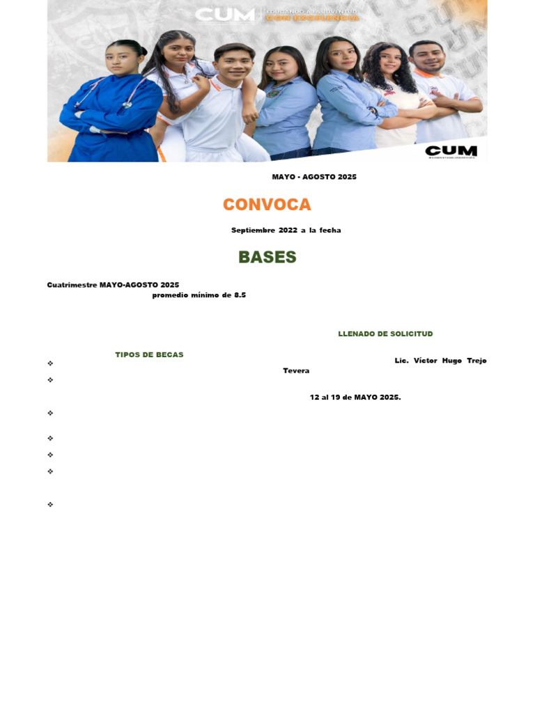 Convocatoria Becas Mayo 2025 | PDF