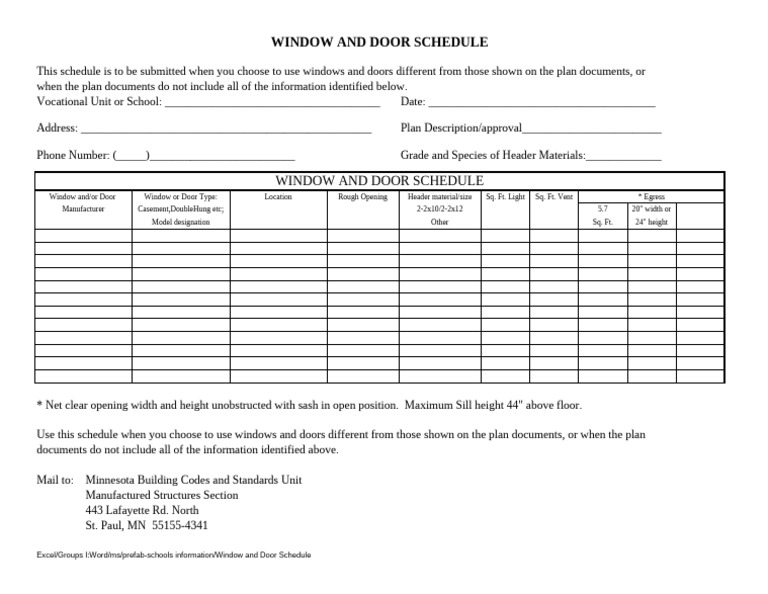 Ms Prefab Schedule | PDF