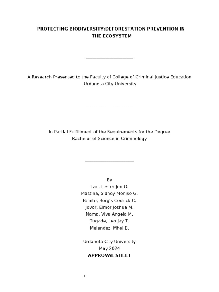 The-Protecting MANUSCRIPT | PDF | Habitat Destruction | Forest Management