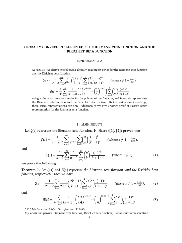 Riemann Series | PDF | Mathematical Objects | Complex Analysis