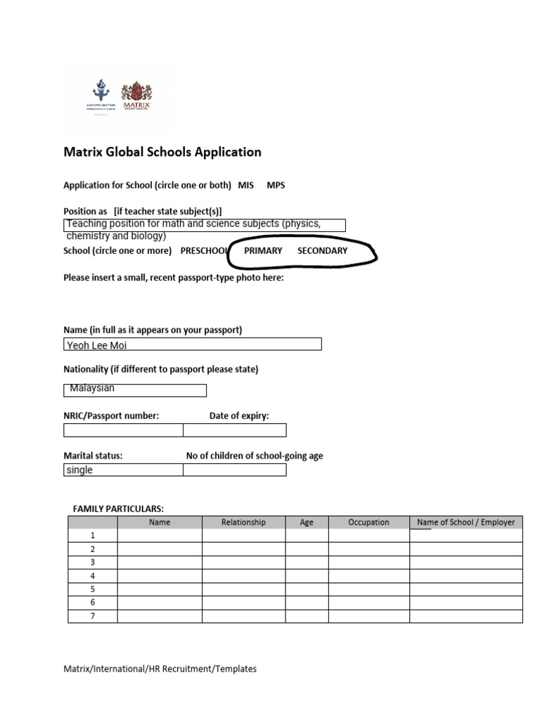 HR Recruitment Application Template | PDF